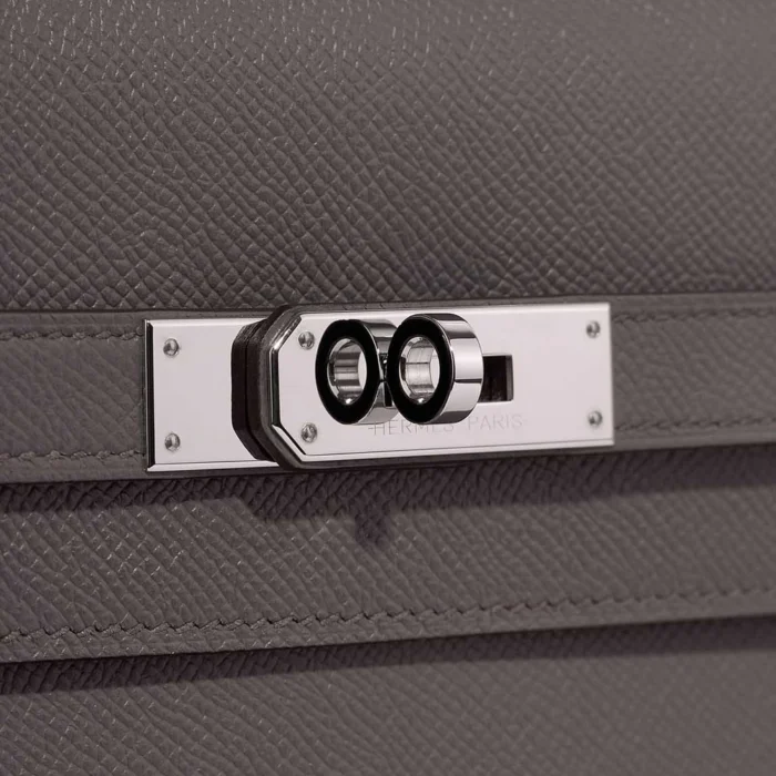 High-End Hermès Inspired Kelly Depêches 36 Epsom etain PHW - Direct Luxury Fashion - Image 7