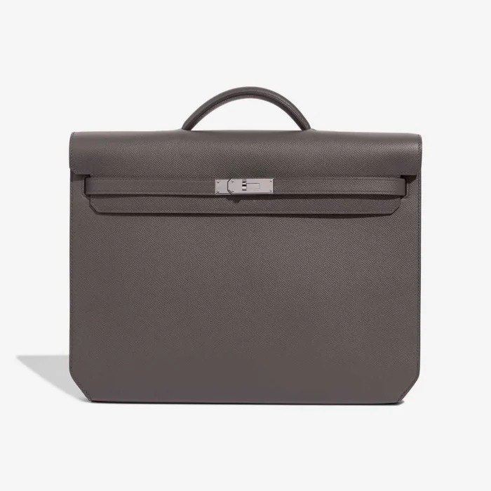 High-End Hermès Inspired Kelly Depêches 36 Epsom etain PHW - Direct Luxury Fashion