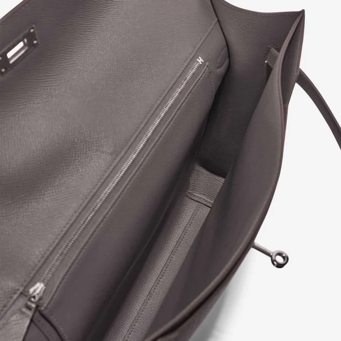 High-End Hermès Inspired Kelly Depêches 36 Epsom etain PHW - Direct Luxury Fashion - Image 5