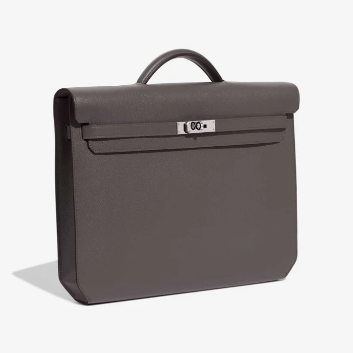 High-End Hermès Inspired Kelly Depêches 36 Epsom etain PHW - Direct Luxury Fashion - Image 4