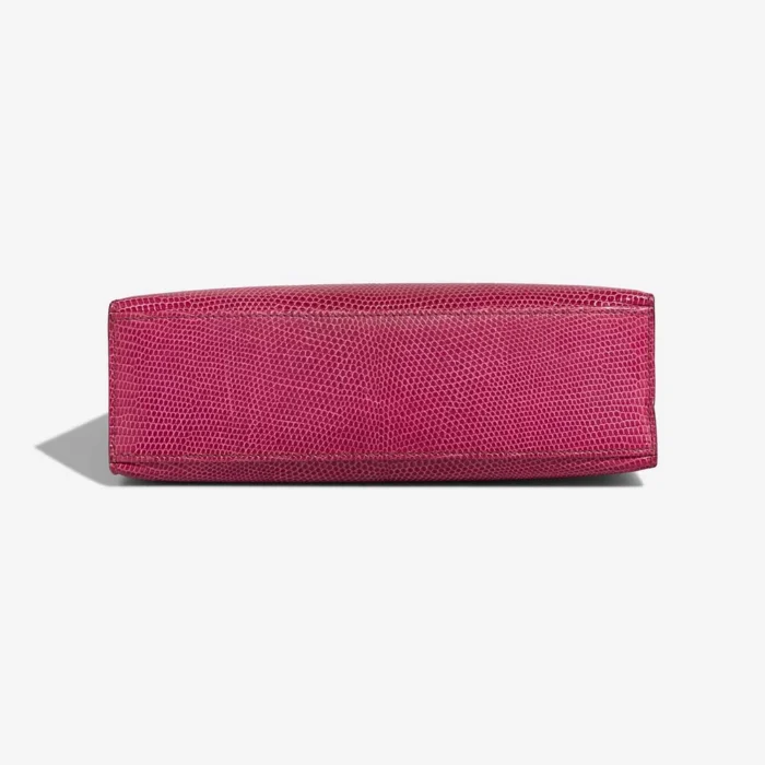 High-End Hermès Inspired Kelly Pochette Niloticus Lizard Fuchsia PHW - Direct Luxury Fashion - Image 3