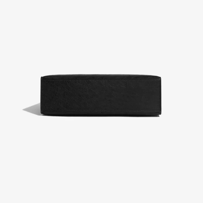 High-End Hermès Inspired Kelly Pochette Ostrich Black GHW - Direct Luxury Fashion - Image 3
