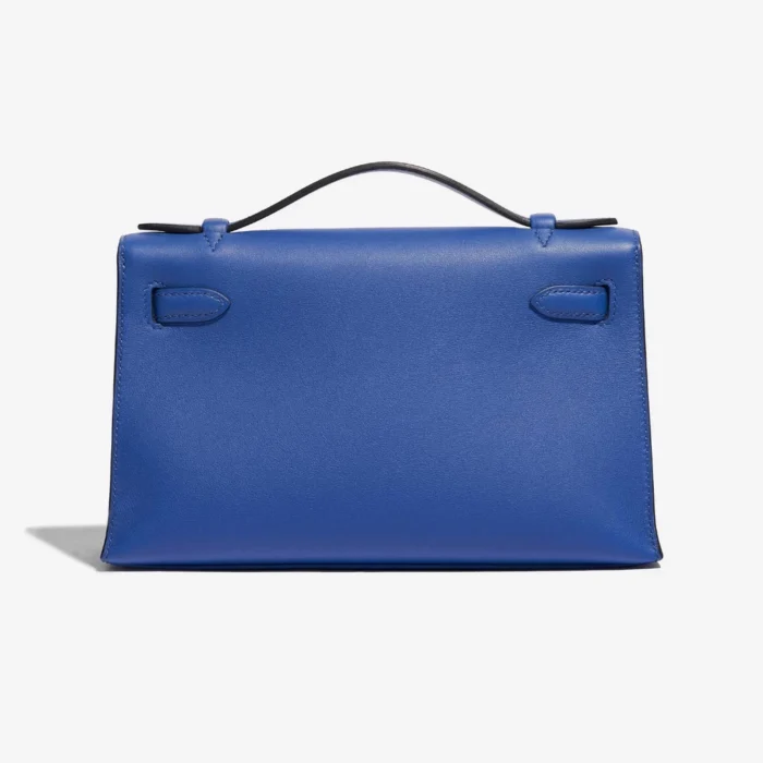 High-End Hermès Inspired Kelly Pochette Swift Blue de France GHW - Direct Luxury Fashion - Image 2