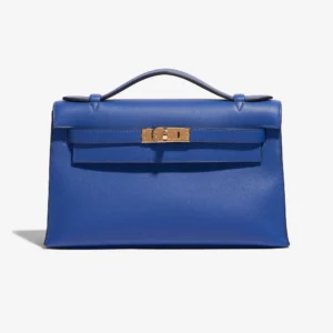 High-End Hermès Inspired Kelly Pochette Swift Blue de France | DLF