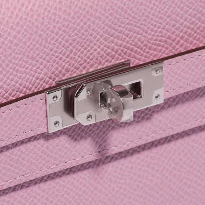 High-End Hermès Inspired Kelly To Go Epsom Mauve Sylvestre PHW - Direct Luxury Fashion - Image 6