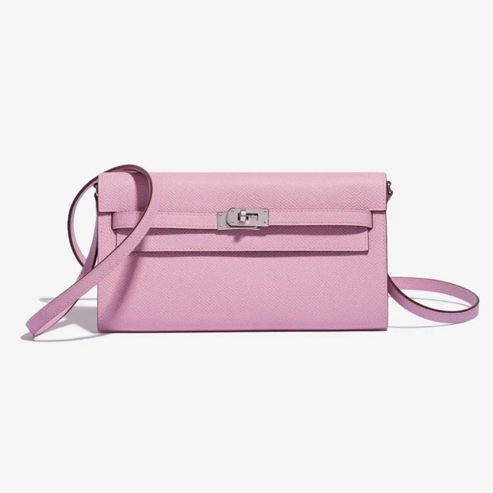 High-End Hermès Inspired Kelly To Go Epsom Mauve Sylvestre PHW