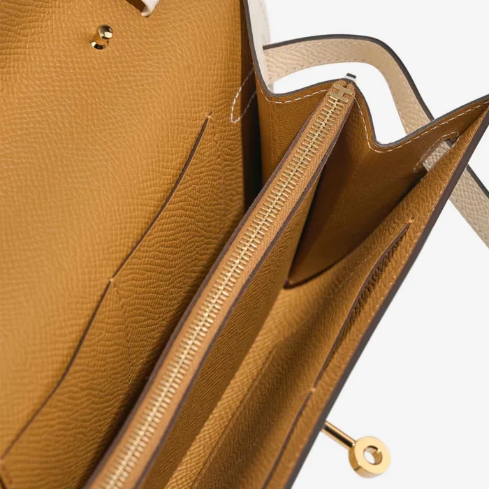 High-End Hermès Inspired Kelly To Go Epsom Nata/Sesame GHW - Direct Luxury Fashion - Image 5