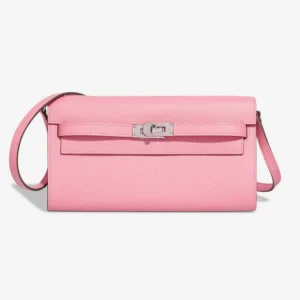 High-End Hermès Inspired Kelly To Go Epsom Rose Confetti PHW - Direct Luxury Fashion