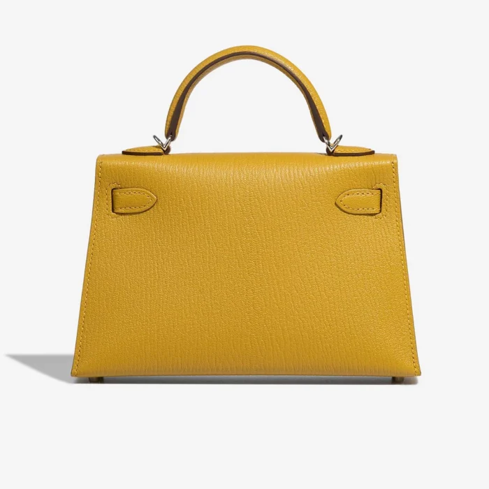 High-End Hermès Inspired Kelly Verso Mini Chevre Mysore Jaune Ambre/Gold PHW - Direct Luxury Fashion - Image 2