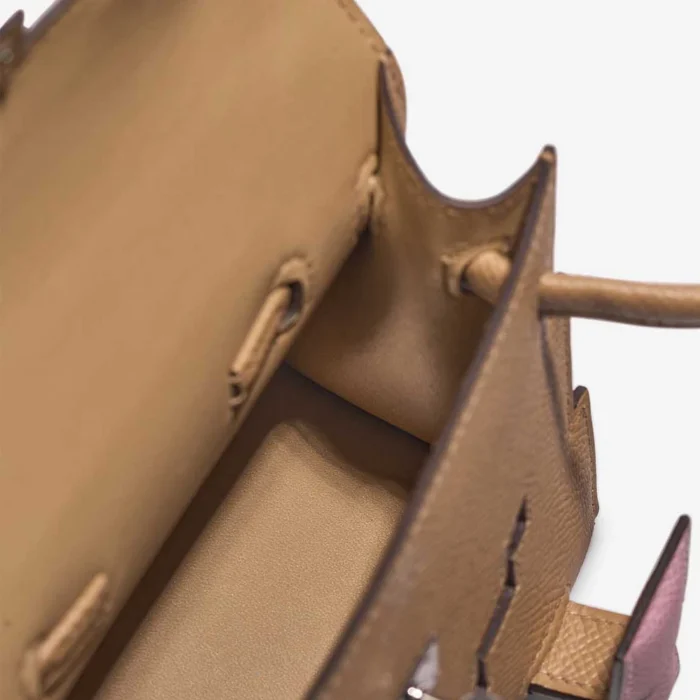 High-End Hermès Inspired Kellydole Picto Epsom Chai/Mauve/Terre Battue/Bleu Celeste PHW - Direct Luxury Fashion - Image 5