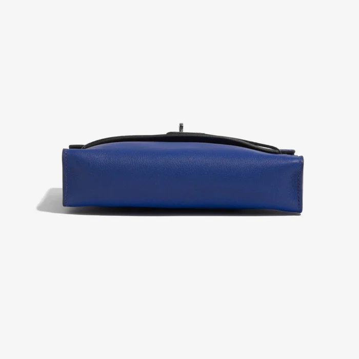 High-End Hermès Inspired Micro Kelly Swift Blue Electrique PHW - Direct Luxury Fashion - Image 3