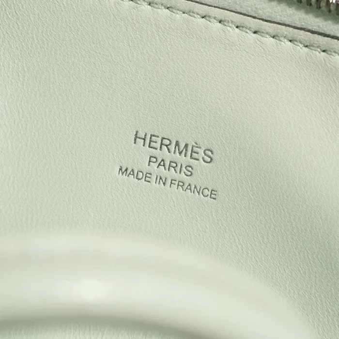 High-End Hermès Inspired Mini Bolide Chevre Mysore Vert Fizz PHW - Direct Luxury Fashion - Image 2