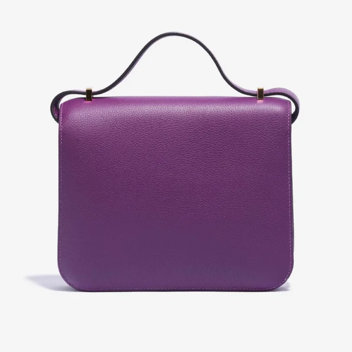 High-End Hermès Inspired Mini Constance Evercolor Anemone GHW - Direct Luxury Fashion - Image 2
