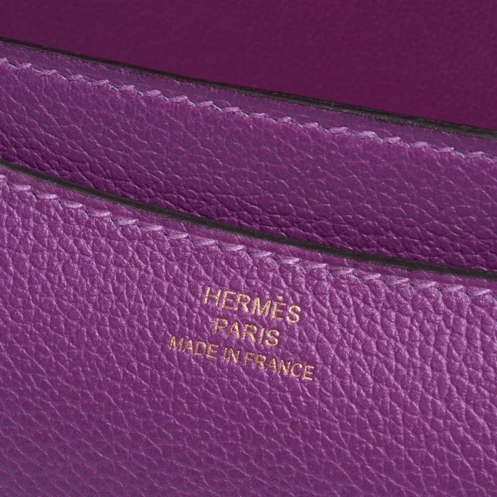 High-End Hermès Inspired Mini Constance Evercolor Anemone GHW - Direct Luxury Fashion - Image 6