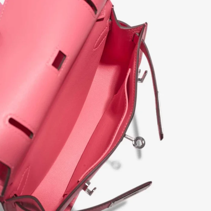 High-End Hermès Inspired Mini Jypsiere Swift Rose Azalee PHW - Direct Luxury Fashion - Image 7