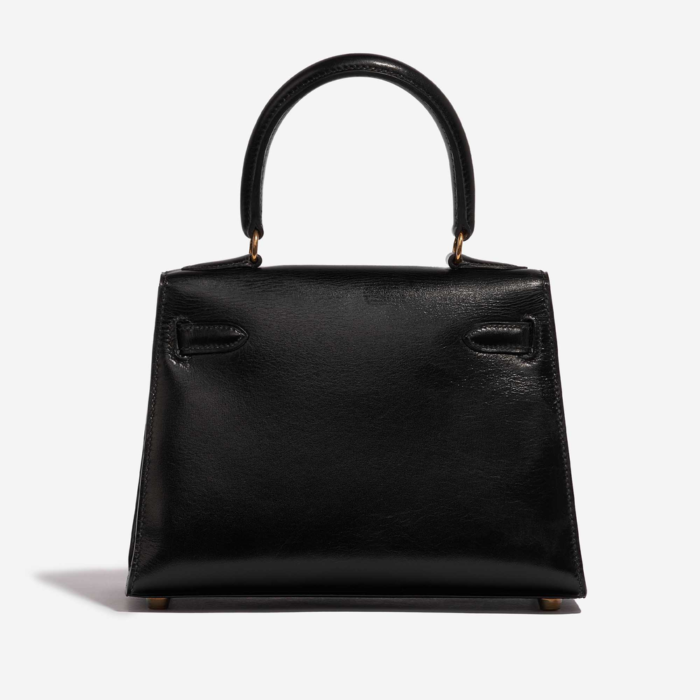 High-End Hermès Inspired Mini Kelly Box Black GHW - Direct Luxury Fashion - Image 2