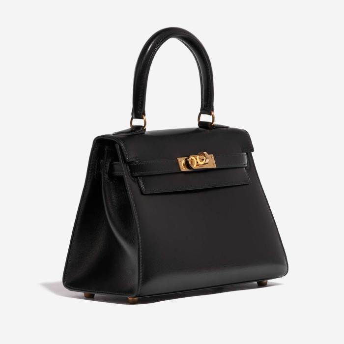 High-End Hermès Inspired Mini Kelly Box Black GHW - Direct Luxury Fashion - Image 4