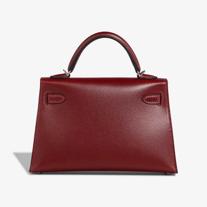 High-End Hermès Inspired Mini Kelly Box Rouge H PHW - Direct Luxury Fashion - Image 2