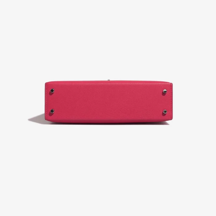 High-End Hermès Inspired Mini Kelly Chevre Chamkila Rose Extreme PHW - Direct Luxury Fashion - Image 3