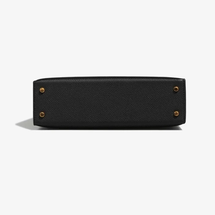 High-End Hermès Inspired Mini Kelly Epsom Black GHW - Direct Luxury Fashion - Image 3