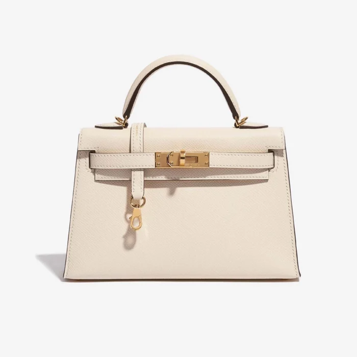 High-End Hermès Inspired Mini Kelly Epsom Nata GHW - DLF