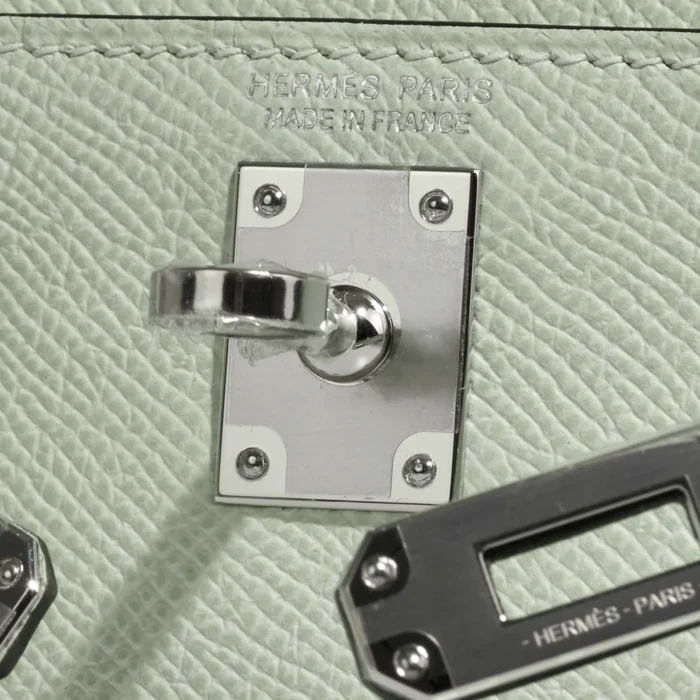 High-End Hermès Inspired Mini Kelly Epsom Vert Fizz PHW - Direct Luxury Fashion - Image 5