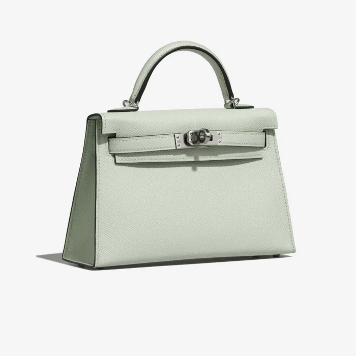 High-End Hermès Inspired Mini Kelly Epsom Vert Fizz PHW - Direct Luxury Fashion - Image 4