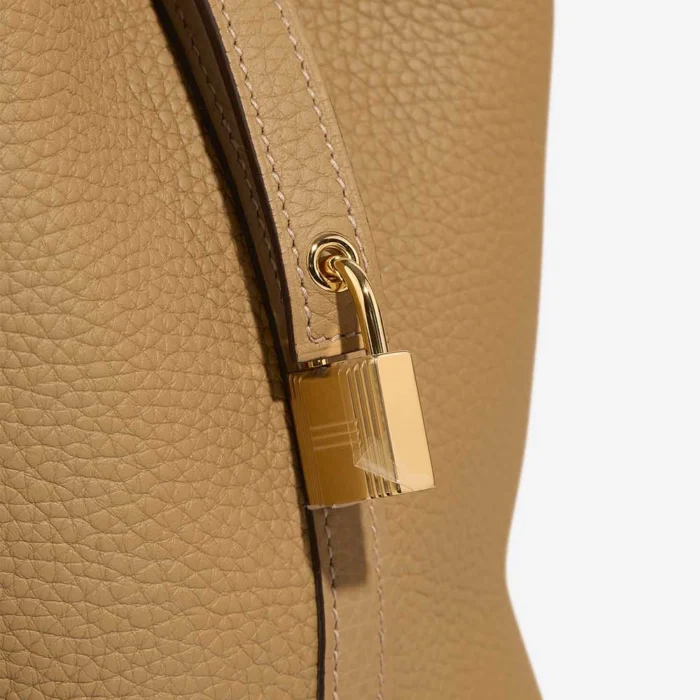 High-End Hermès Inspired Picotin 18 Clemence Biscuit GHW - Direct Luxury Fashion - Image 7