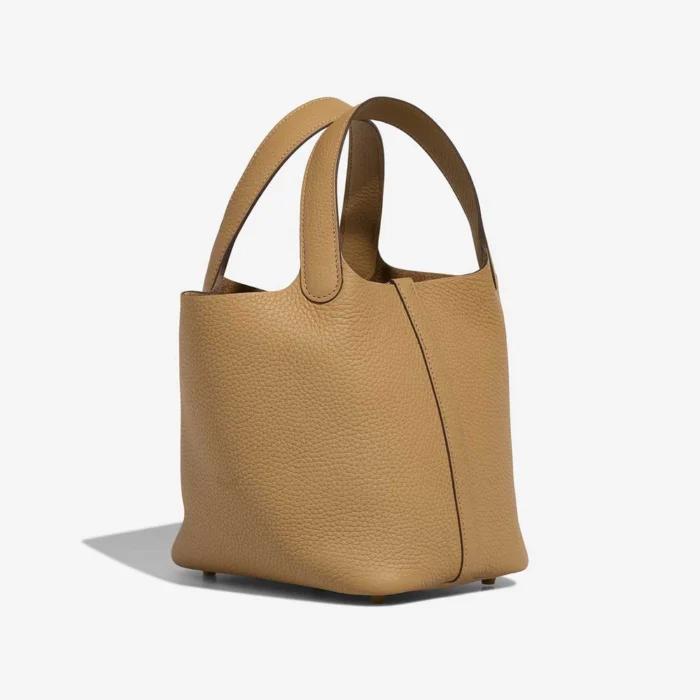 High-End Hermès Inspired Picotin 18 Clemence Biscuit GHW - Direct Luxury Fashion - Image 5