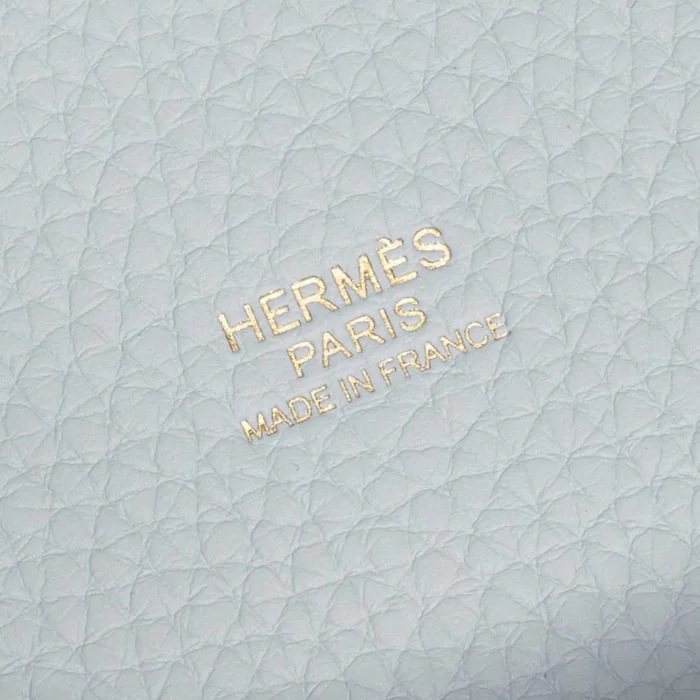 High-End Hermès Inspired Picotin 18 Clemence Bleu Pale GHW - Direct Luxury Fashion - Image 6