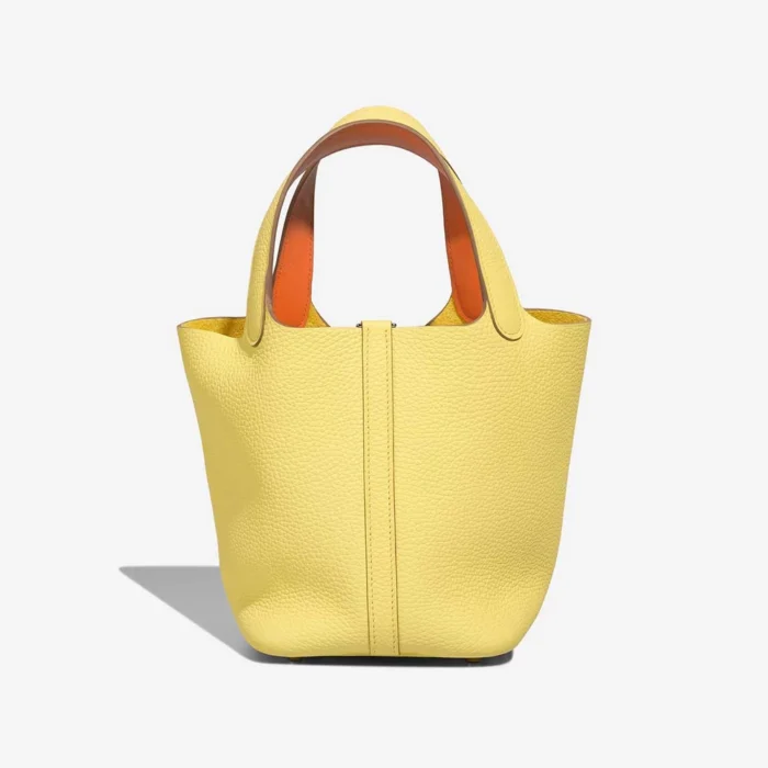 High-End Hermès Inspired Picotin 18 Clemence Limoncello/Orange GHW - Direct Luxury Fashion - Image 3