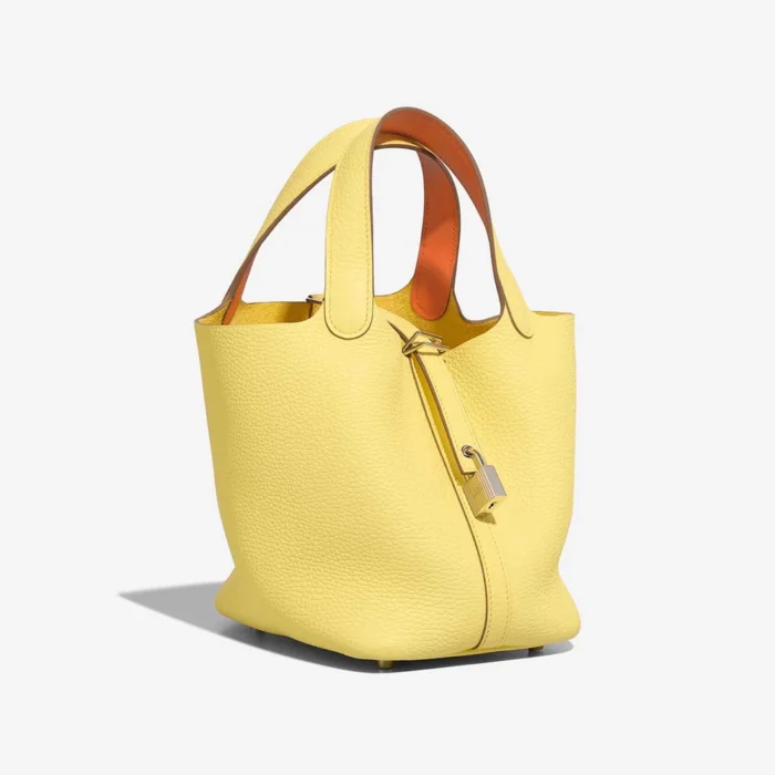High-End Hermès Inspired Picotin 18 Clemence Limoncello/Orange GHW - Direct Luxury Fashion - Image 5