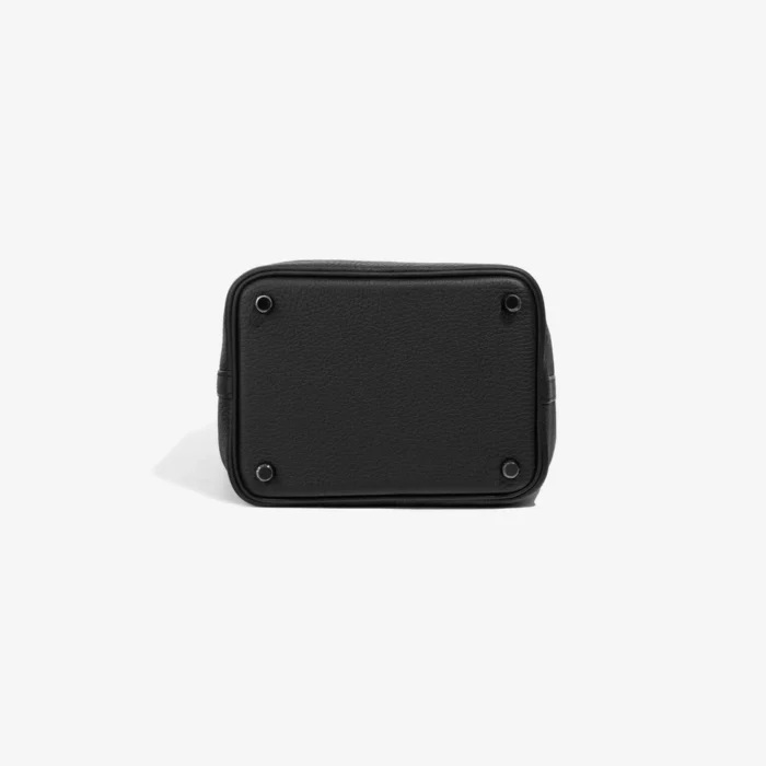 High-End Hermès Inspired Picotin 18 Clemence So Black RHW - Direct Luxury Fashion - Image 3