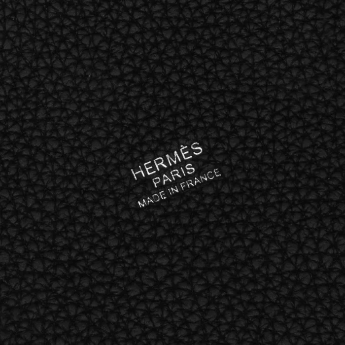 High-End Hermès Inspired Picotin 18 Clemence So Black RHW - Direct Luxury Fashion - Image 6