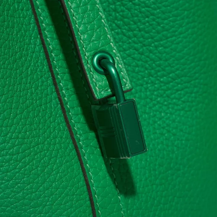 High-End Hermès Inspired Picotin 18 Taurillon Clemence Bambou So Green HW - Direct Luxury Fashion - Image 7