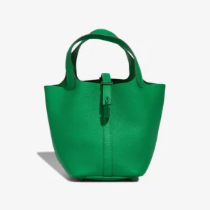 High-End Hermès Inspired Picotin 18 Taurillon Clemence Bambou So Green HW - Direct Luxury Fashion