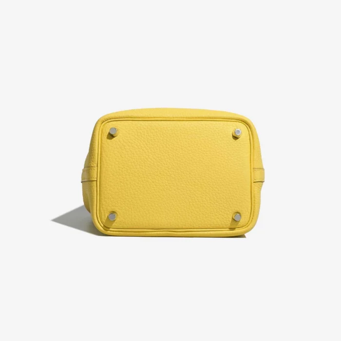 High-End Hermès Inspired Picotin 18 Taurillon Clemence Lime PHW - Direct Luxury Fashion - Image 4
