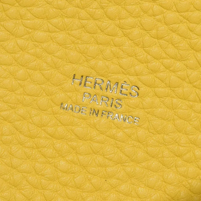 High-End Hermès Inspired Picotin 18 Taurillon Clemence Lime PHW - Direct Luxury Fashion - Image 2