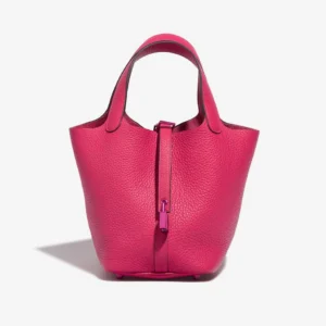 High-End Hermès Inspired Picotin 18 Taurillon Clemence Rose Mexico Pink HW - Direct Luxury Fashion