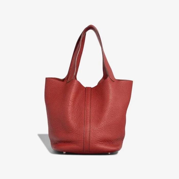 High-End Hermès Inspired Picotin 22 Clemence Rouge Grenat PHW - Direct Luxury Fashion - Image 3