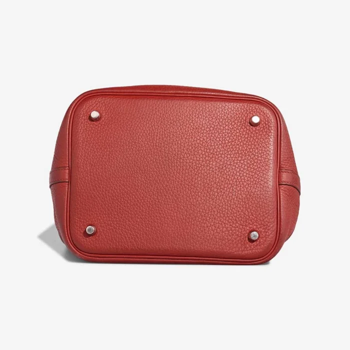 High-End Hermès Inspired Picotin 22 Clemence Rouge Grenat PHW - Direct Luxury Fashion - Image 4