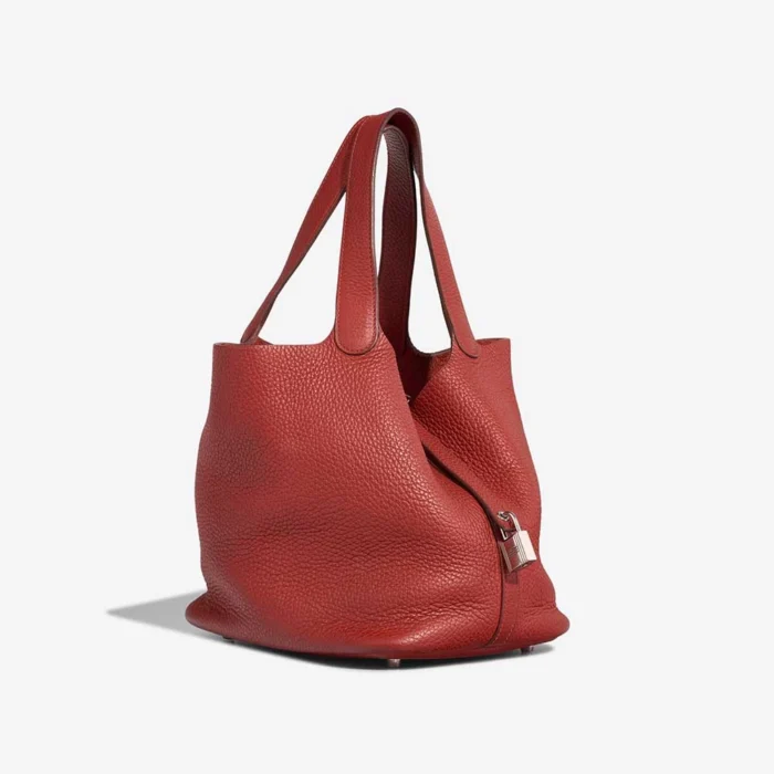 High-End Hermès Inspired Picotin 22 Clemence Rouge Grenat PHW - Direct Luxury Fashion - Image 5
