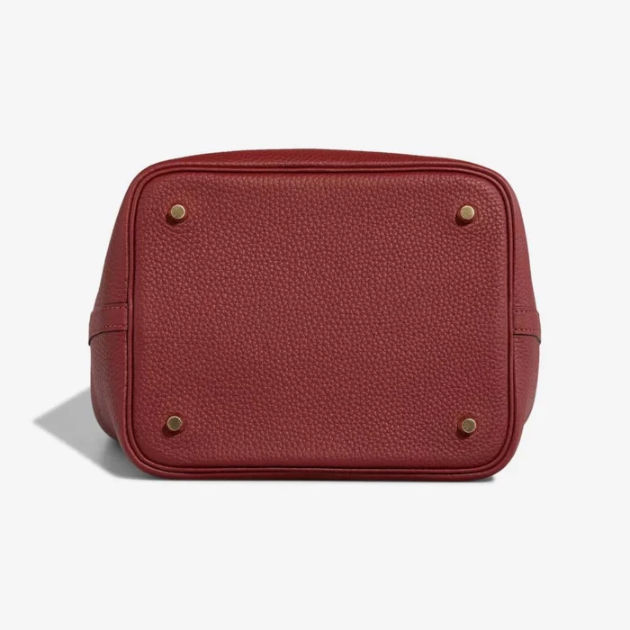 High-End Hermès Inspired Picotin 22 Clemence Rouge H GHW - Direct Luxury Fashion - Image 4