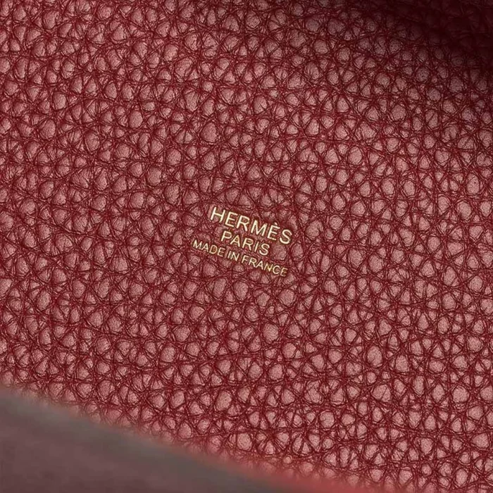 High-End Hermès Inspired Picotin 22 Clemence Rouge H GHW - Direct Luxury Fashion - Image 2