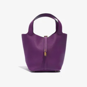 High-End Hermès Inspired Picotin 22 Taurillon Clemence Anemone | DLF