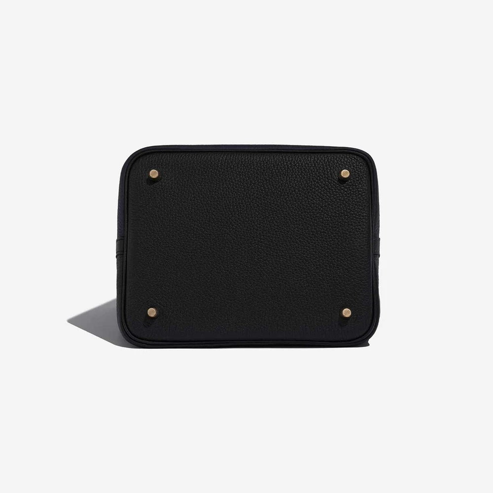 High-End Hermès Inspired Picotin 22 Taurillon Clemence Blue Nuit/Black/Blue Frida PHW - Direct Luxury Fashion - Image 3