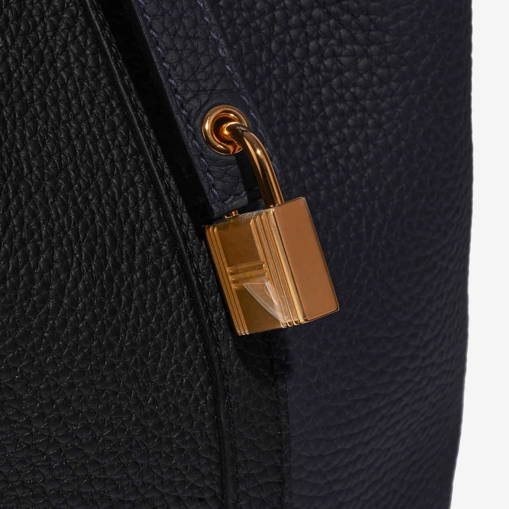 High-End Hermès Inspired Picotin 22 Taurillon Clemence Blue Nuit/Black/Blue Frida PHW - Direct Luxury Fashion - Image 7