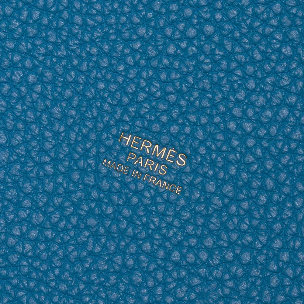 High-End Hermès Inspired Picotin 22 Taurillon Clemence Blue Nuit/Black/Blue Frida PHW - Direct Luxury Fashion - Image 6