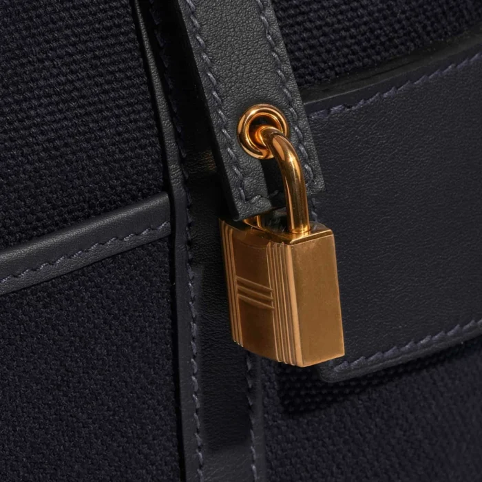 High-End Hermès Inspired Picotin Cargo 18 Toile/Swift Blue Marine/Caban GHW - Direct Luxury Fashion - Image 6