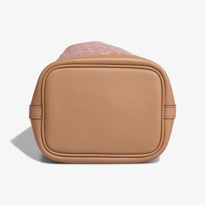 High-End Hermès Inspired Picotin Micro Lucky Daisy Swift Chai/Rose/White PHW - Direct Luxury Fashion - Image 4